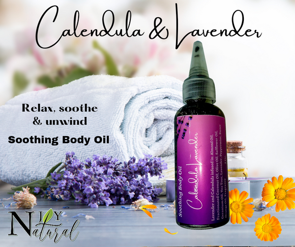 Soothing Body Oil: Calendula & Lavender, 2 Oz.